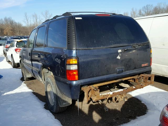 1GKEK13VX4J226435 - 2004 GMC YUKON BLUE photo 3