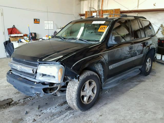 1GNDS13S642156446 - 2004 CHEVROLET TRAILBLAZE BLACK photo 2