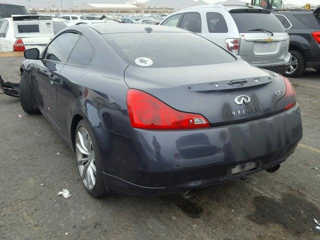 JNKCV64E99M602312 - 2009 INFINITI G37 BASE GRAY photo 3