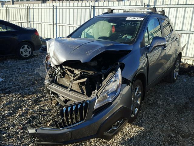 KL4CJBSB3EB583853 - 2014 BUICK ENCORE CON GRAY photo 2