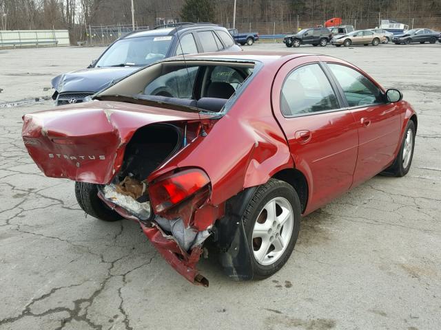 1B3EL46X44N102436 - 2004 DODGE STRATUS SX BURGUNDY photo 4