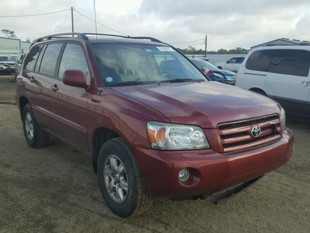 JTEHP21A070200142 - 2007 TOYOTA HIGHLANDER RED photo 1