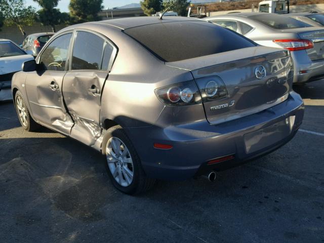 JM1BK12G671769321 - 2007 MAZDA 3 I GRAY photo 3