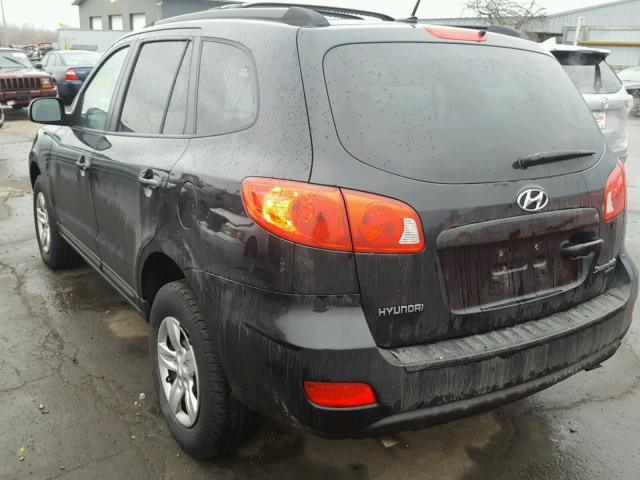 5NMSG73D39H283289 - 2009 HYUNDAI SANTA FE G BLACK photo 3