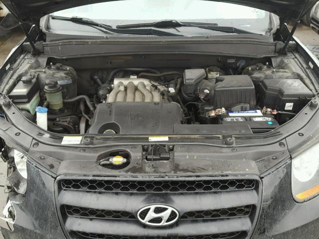 5NMSG73D39H283289 - 2009 HYUNDAI SANTA FE G BLACK photo 7