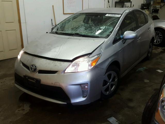 JTDKN3DU9D5687254 - 2013 TOYOTA PRIUS SILVER photo 2