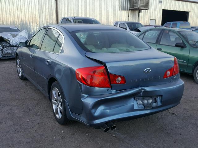 JNKCV51E86M515222 - 2006 INFINITI G35 BLUE photo 3