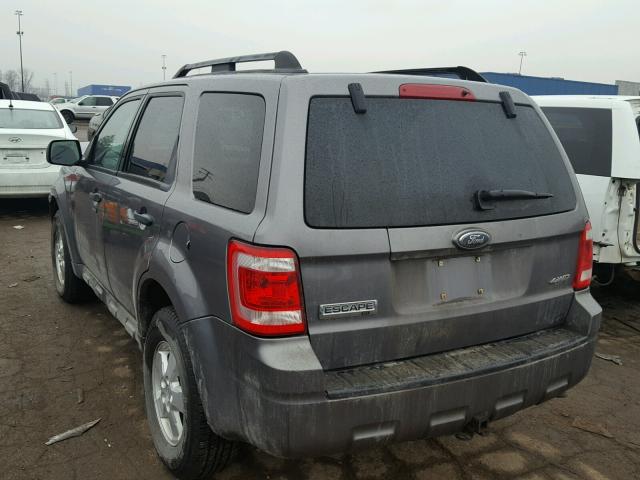 1FMCU93G99KB63032 - 2009 FORD ESCAPE XLT GRAY photo 3