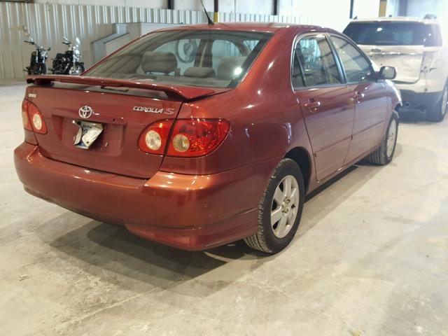 2T1BR32E58C903075 - 2008 TOYOTA COROLLA CE RED photo 4