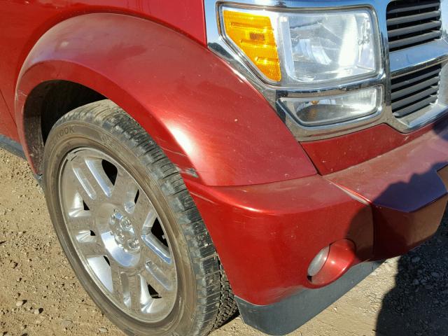 1D8GU58K38W122321 - 2008 DODGE NITRO SLT RED photo 9