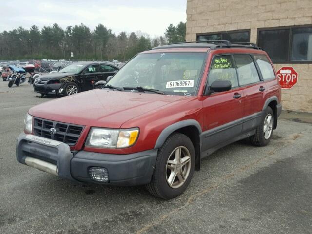 JF1SF6359YH709627 - 2000 SUBARU FORESTER L RED photo 2