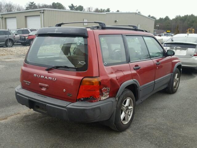 JF1SF6359YH709627 - 2000 SUBARU FORESTER L RED photo 4