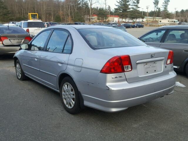 2HGES16695H520509 - 2005 HONDA CIVIC LX SILVER photo 3