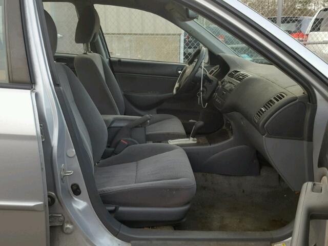 2HGES16695H520509 - 2005 HONDA CIVIC LX SILVER photo 5