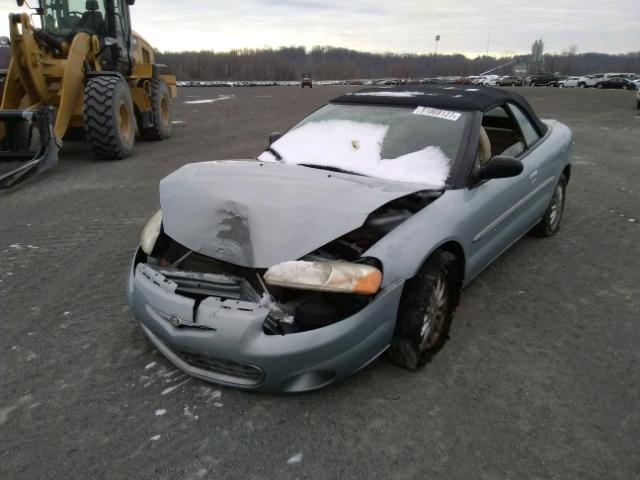 1C3EL65U61N668633 - 2001 CHRYSLER SEBRING LI BLUE photo 2