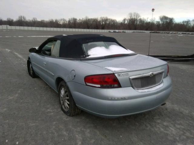 1C3EL65U61N668633 - 2001 CHRYSLER SEBRING LI BLUE photo 3