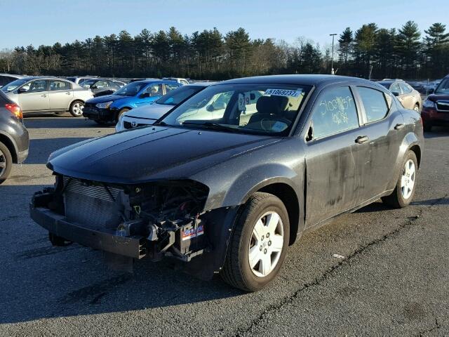 1B3LC46K18N683380 - 2008 DODGE AVENGER SE BLACK photo 2