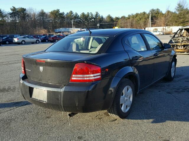 1B3LC46K18N683380 - 2008 DODGE AVENGER SE BLACK photo 4