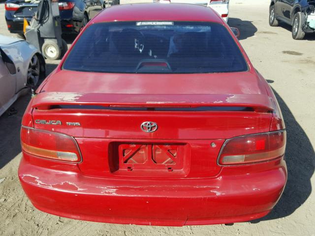 JT2CB02T6V0063666 - 1997 TOYOTA CELICA ST RED photo 10