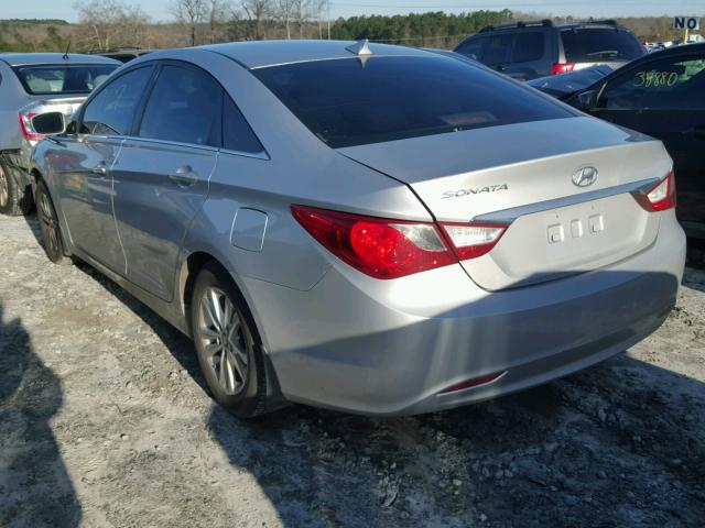 5NPEB4AC4DH549225 - 2013 HYUNDAI SONATA GLS SILVER photo 3