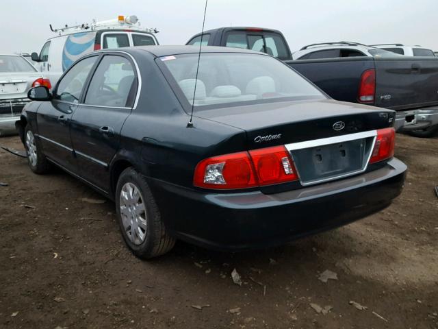 KNAGD126145296243 - 2004 KIA OPTIMA LX GREEN photo 3