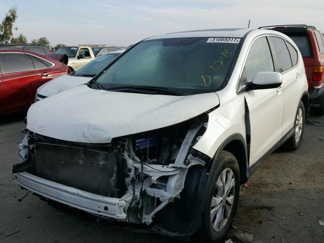 5J6RM3H50EL006989 - 2014 HONDA CR-V EX WHITE photo 2