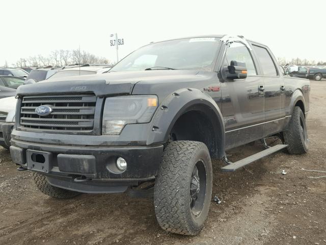 1FTFW1EF6EFB44703 - 2014 FORD F-150 BLACK photo 2