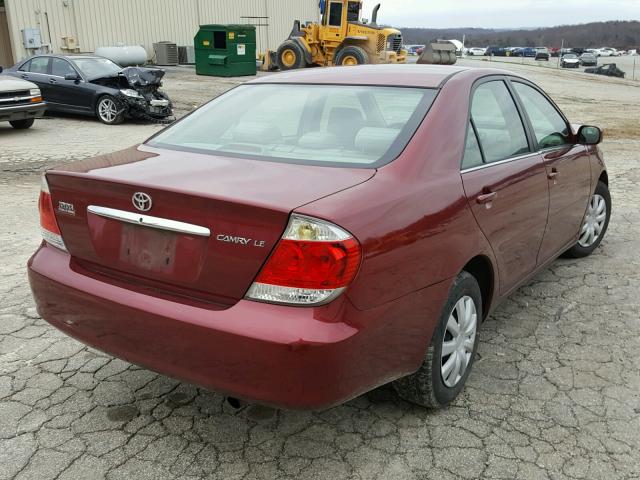 4T1BE32K86U110673 - 2006 TOYOTA CAMRY LE MAROON photo 4