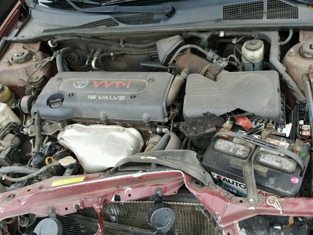 4T1BE32K86U110673 - 2006 TOYOTA CAMRY LE მუქწითელი ფოტო 7