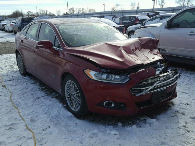 3FA6P0LU6ER111069 - 2014 FORD FUSION SE RED photo 1