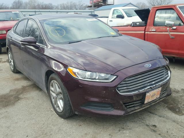 3FA6P0H78DR274565 - 2013 FORD FUSION SE MAROON photo 1