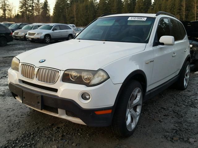 WBXPC93438WJ07242 - 2008 BMW X3 3.0SI WHITE photo 2