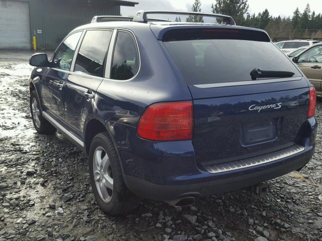 WP1AB29P54LA62779 - 2004 PORSCHE CAYENNE S BLUE photo 3