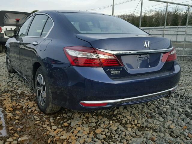 1HGCR2F35HA124353 - 2017 HONDA ACCORD LX BLUE photo 3