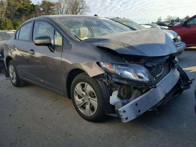 2HGFB2F54EH545545 - 2014 HONDA CIVIC LX BROWN photo 1