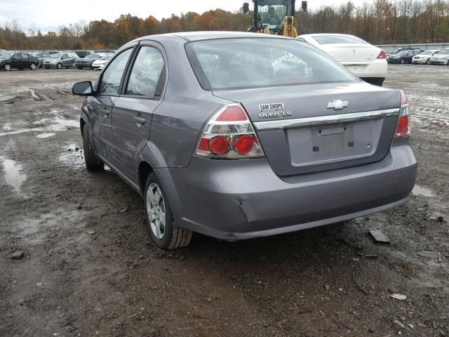 KL1TD56698B125418 - 2008 CHEVROLET AVEO BASE Сұр фото 3