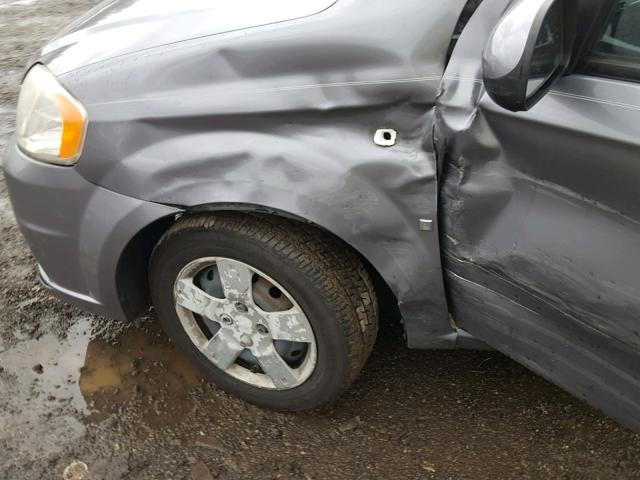 KL1TD56698B125418 - 2008 CHEVROLET AVEO BASE Сұр фото 9