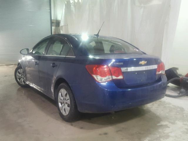 1G1PC5SH8C7158483 - 2012 CHEVROLET CRUZE LS BLUE photo 3