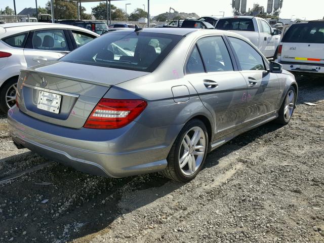 WDDGF4HB2CR210938 - 2012 MERCEDES-BENZ C 250 GRAY photo 4