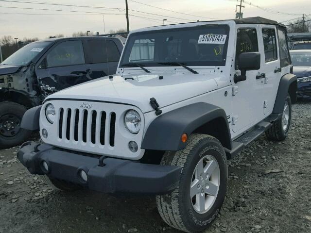 1C4BJWDG8FL627200 - 2015 JEEP WRANGLER U WHITE photo 2