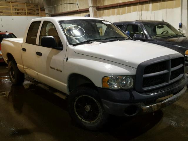 1D7HU18N45J550550 - 2005 DODGE RAM 1500 S WHITE photo 1