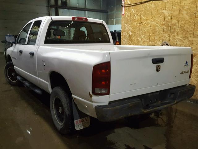 1D7HU18N45J550550 - 2005 DODGE RAM 1500 S WHITE photo 3