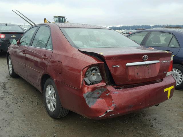 4T1BF30K95U101589 - 2005 TOYOTA CAMRY LE წითელი ფოტო 3