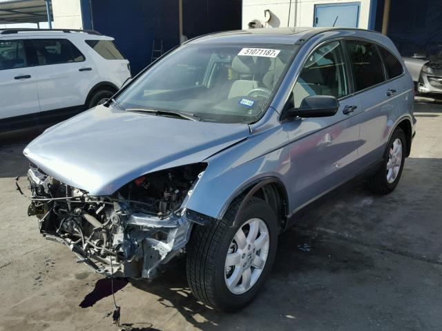 3CZRE38569G701915 - 2009 HONDA CR-V EX BLUE photo 2