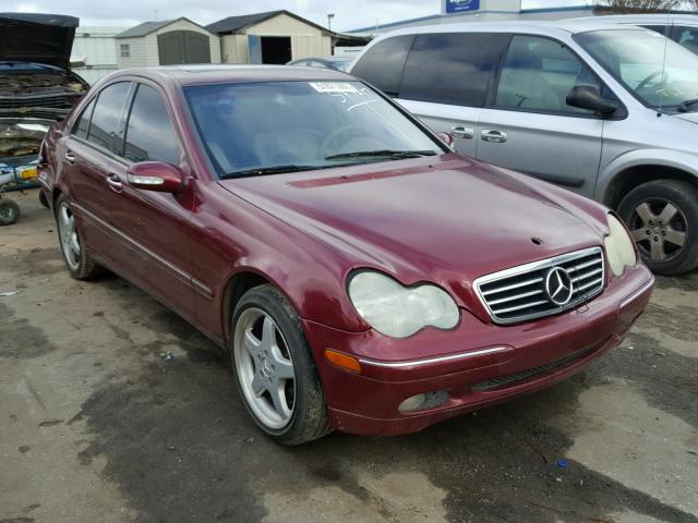 WDBRF64J71F029360 - 2001 MERCEDES-BENZ C 320 BURGUNDY photo 1