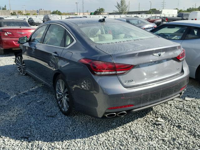 KMHGN4JF6HU173242 - 2017 GENESIS G80 ULTIMA GRAY photo 3