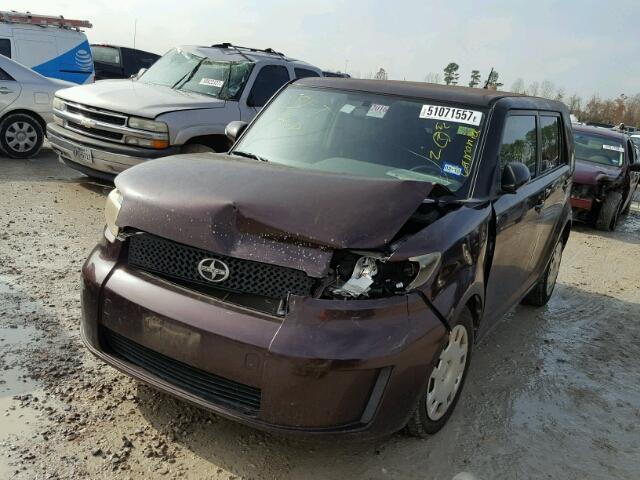 JTLKE50E781041271 - 2008 SCION XB BURGUNDY photo 2