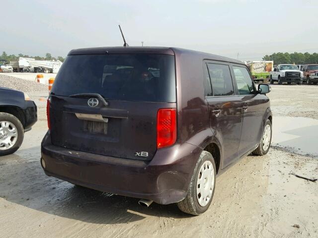 JTLKE50E781041271 - 2008 SCION XB BURGUNDY photo 4