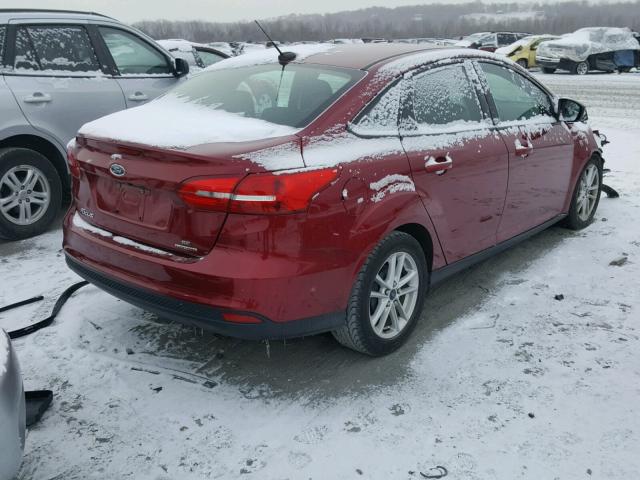 1FADP3F22FL210491 - 2015 FORD FOCUS SE RED photo 4