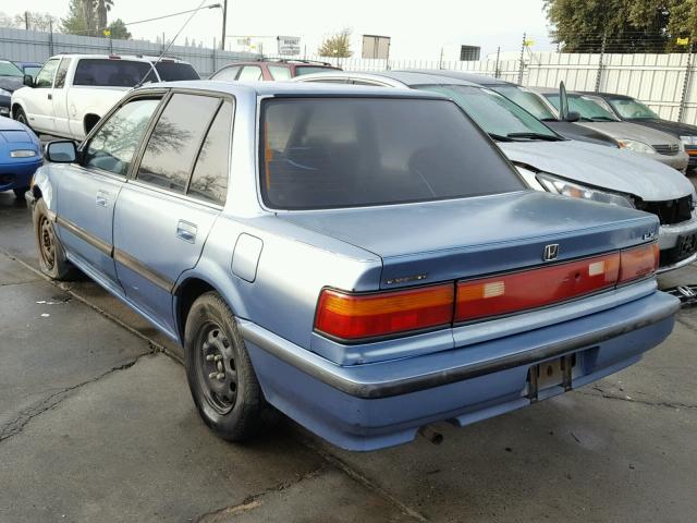 JHMED3657MS006014 - 1991 HONDA CIVIC LX BLUE photo 3